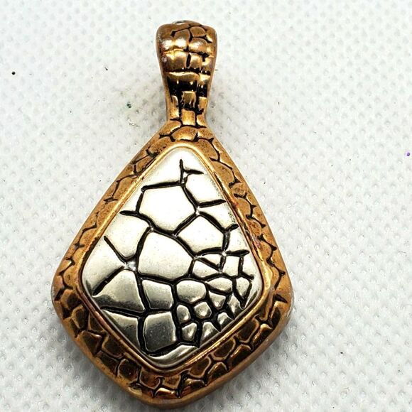 Gold Tone & Silver Tone Pendant - Picture 1 of 3